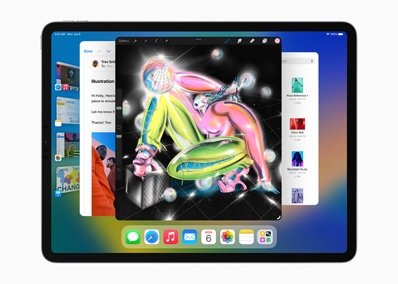 iPadOS 16, ventanas superpuestas